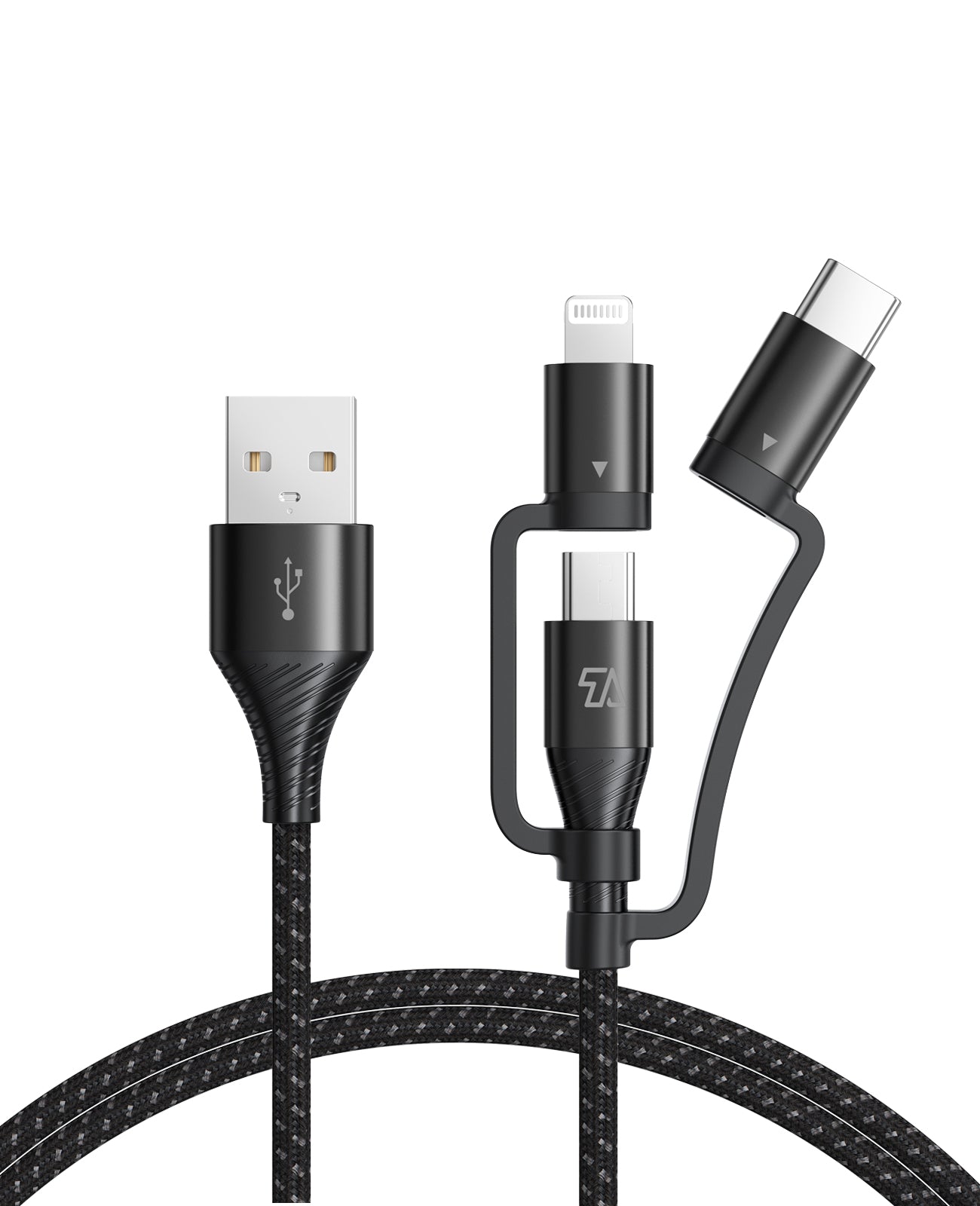 USB A to 3-in-1 Cable, 3FT/0.9M
