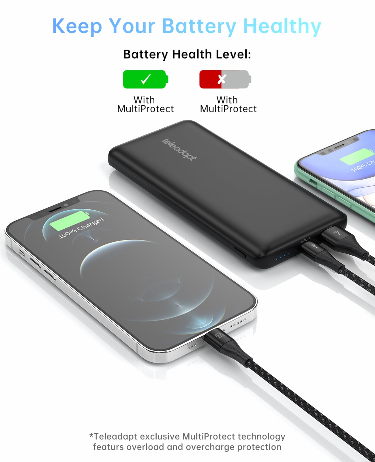 USB C/USB A Power Bank With PD