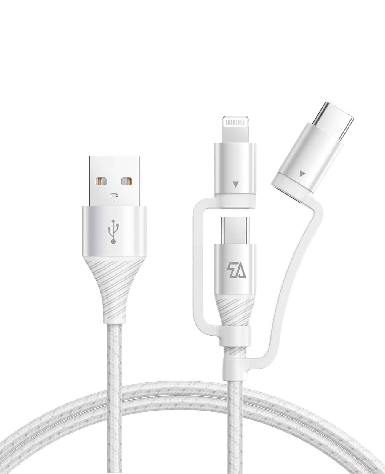 USB A to 3-in-1 Cable, 3FT/0.9M